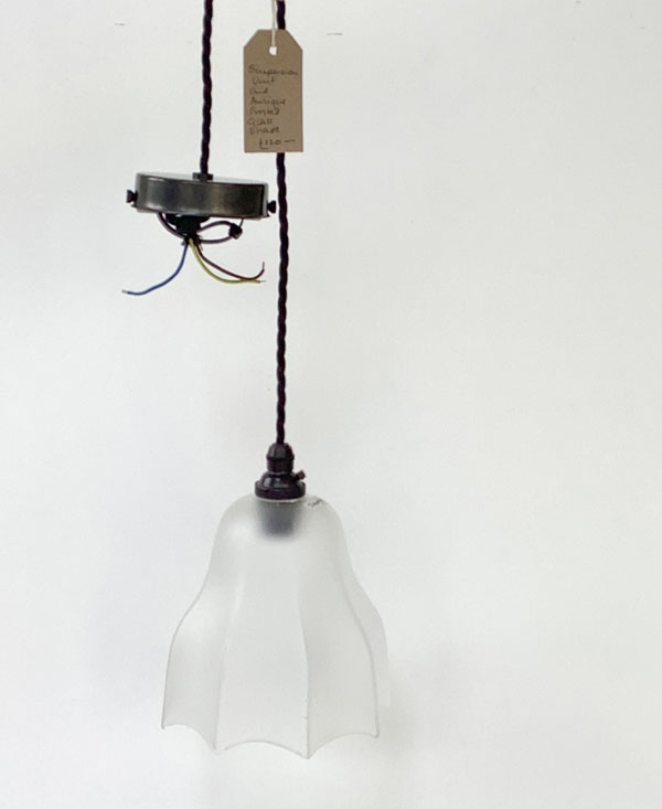 Vintage Frosted Glass Pendant Light